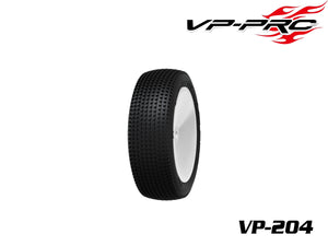 VP-PRO 1:10 TURBO TRAX EVO - 2WD FRONT - SUPER SOFT - PRE-MOUNTED - WHITE -2PCS (DIRT TYRE)